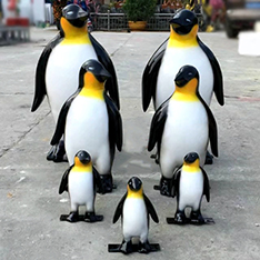 Customized life size penguin statue